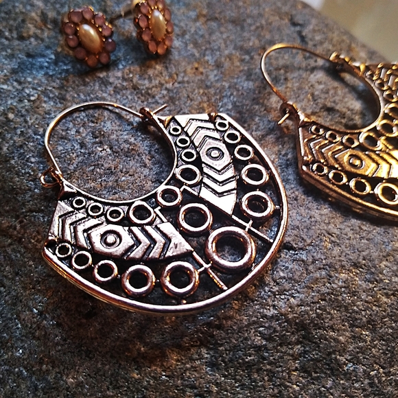 🐞Boho Geometric Earrings - Picture 3 of 3